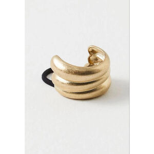 Free People Hideaway Hair Cuff NWOT Gold Boho Minimalist Contemporary